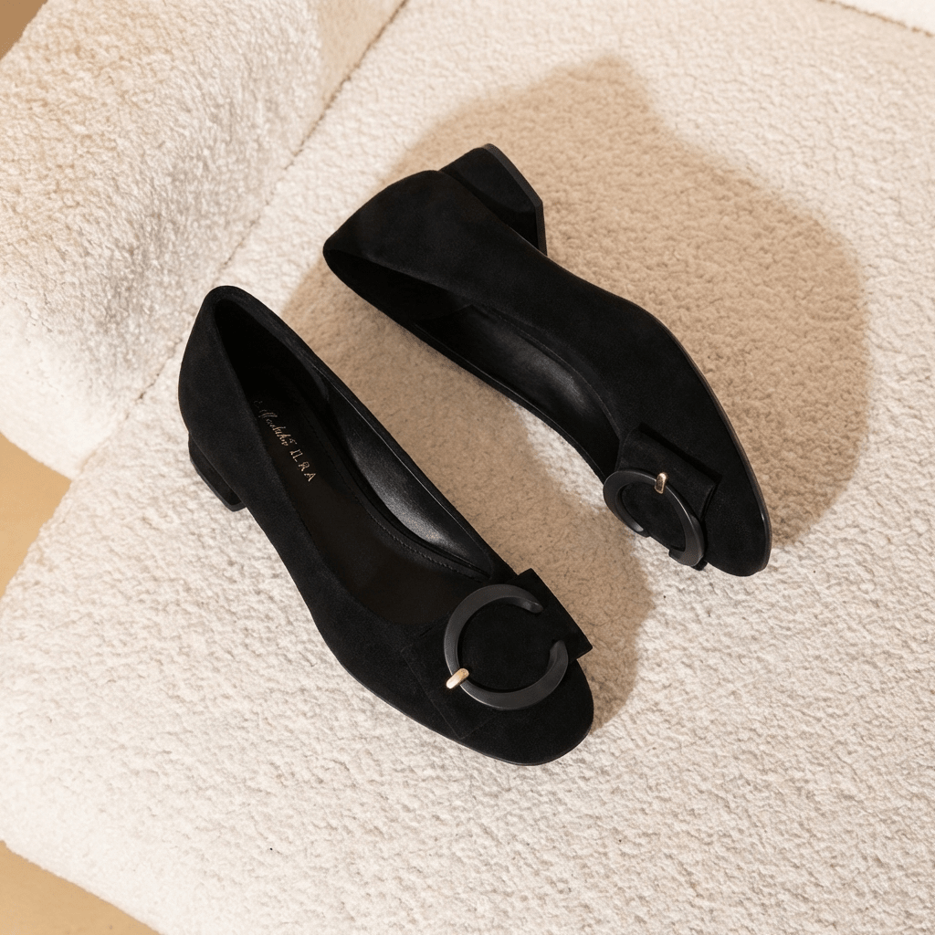 Rose Suede Flats - Rosalie and Grace