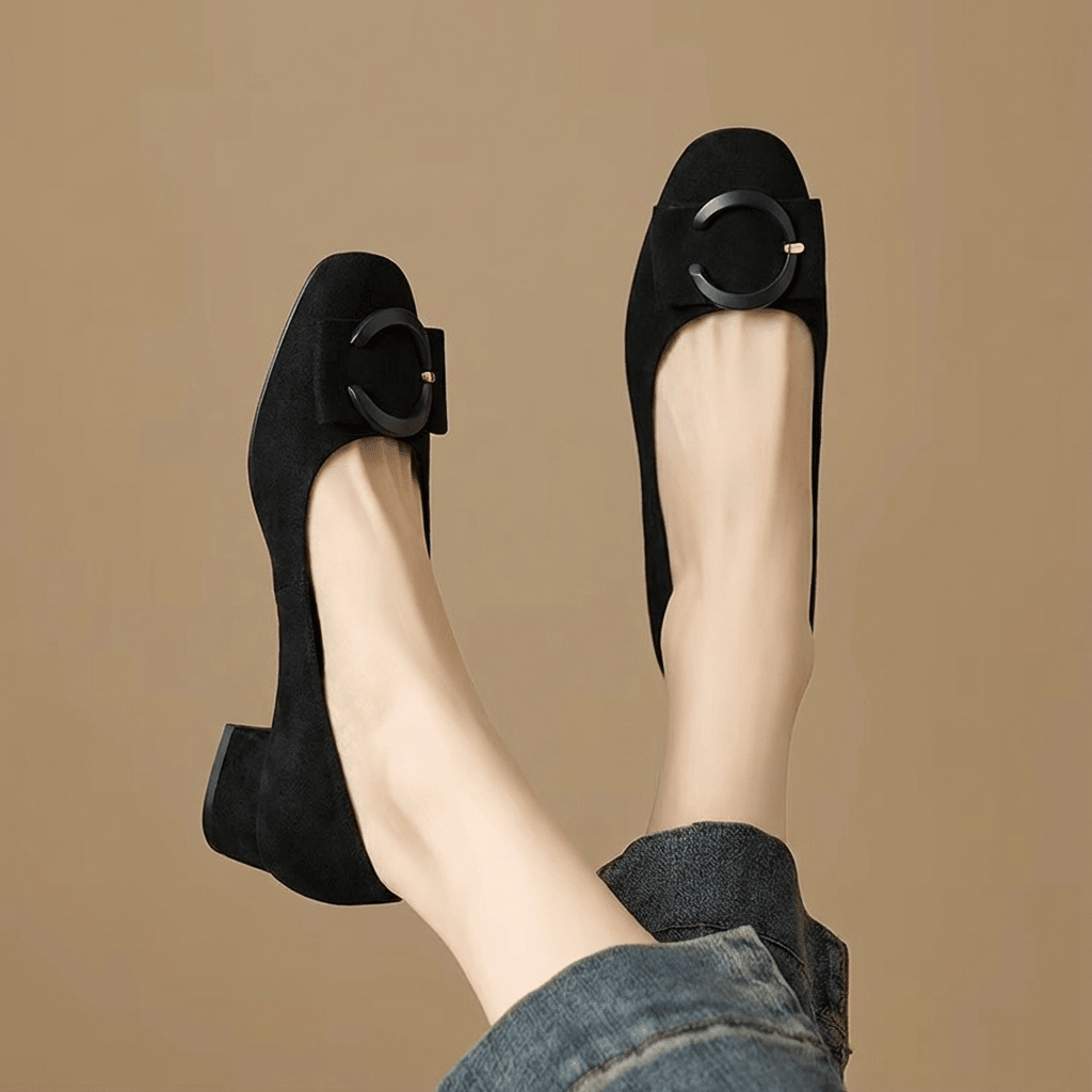 Rose Suede Flats - Rosalie and Grace