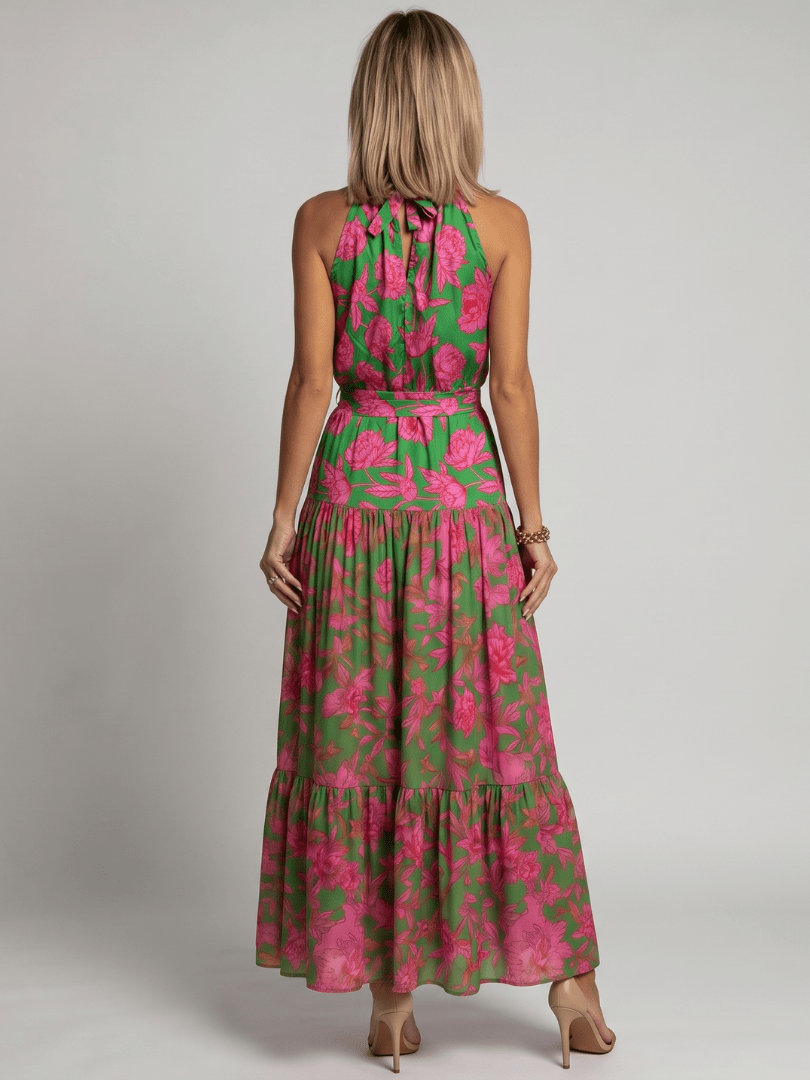 Rowen™ | Draped Halter Midi Dress - Rosalie and Grace