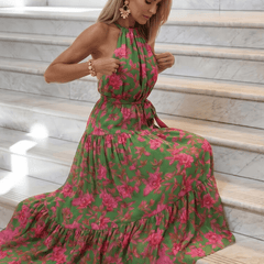 Rowen™ | Draped Halter Midi Dress - Rosalie and Grace