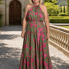Rowen™ | Draped Halter Midi Dress - Rosalie and Grace