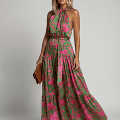 Rowen™ | Draped Halter Midi Dress - Rosalie and Grace