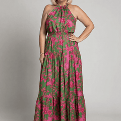 Rowen™ | Draped Halter Midi Dress - Rosalie and Grace