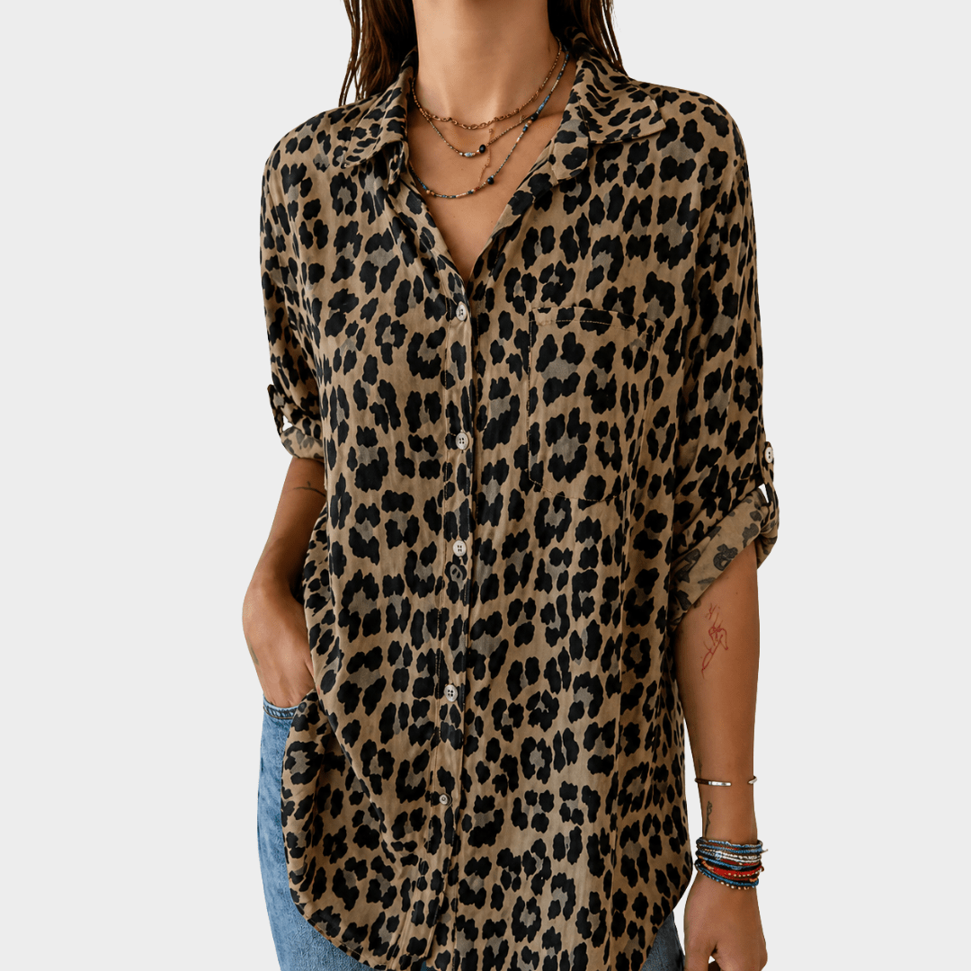Safari Chic Relaxed Blouse - Rosalie and Grace