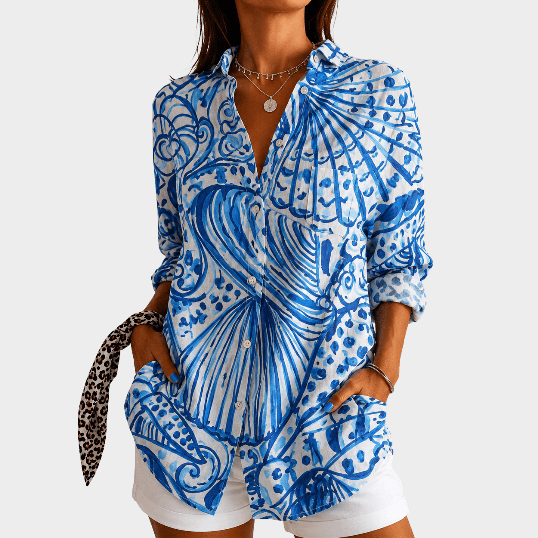 Seaside Shell Print Shirt - Rosalie and Grace