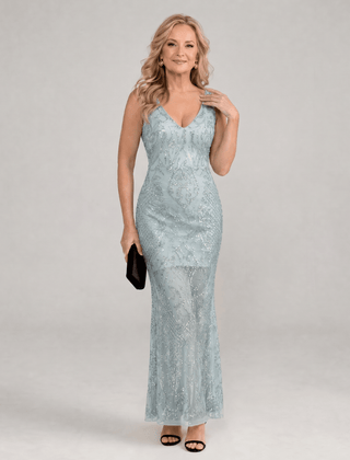 Sirea™ | Sequin Sleeveless Sheer Panel Midi Dress - Rosalie and Grace