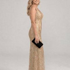 Sirea™ | Sequin Sleeveless Sheer Panel Midi Dress - Rosalie and Grace