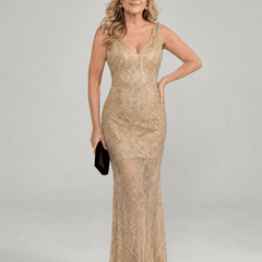 Sirea™ | Sequin Sleeveless Sheer Panel Midi Dress - Rosalie and Grace