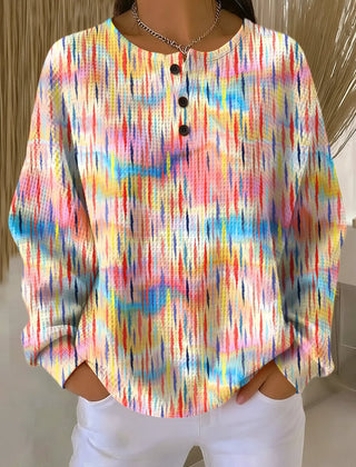 Sofia | Colorful Sweater with Raindrop Pattern - Rosalie and Grace