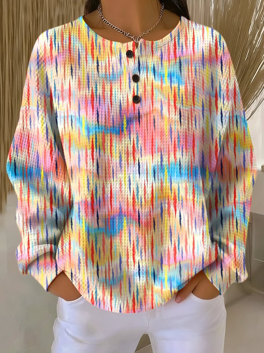 Sofia | Colorful Sweater with Raindrop Pattern - Rosalie and Grace