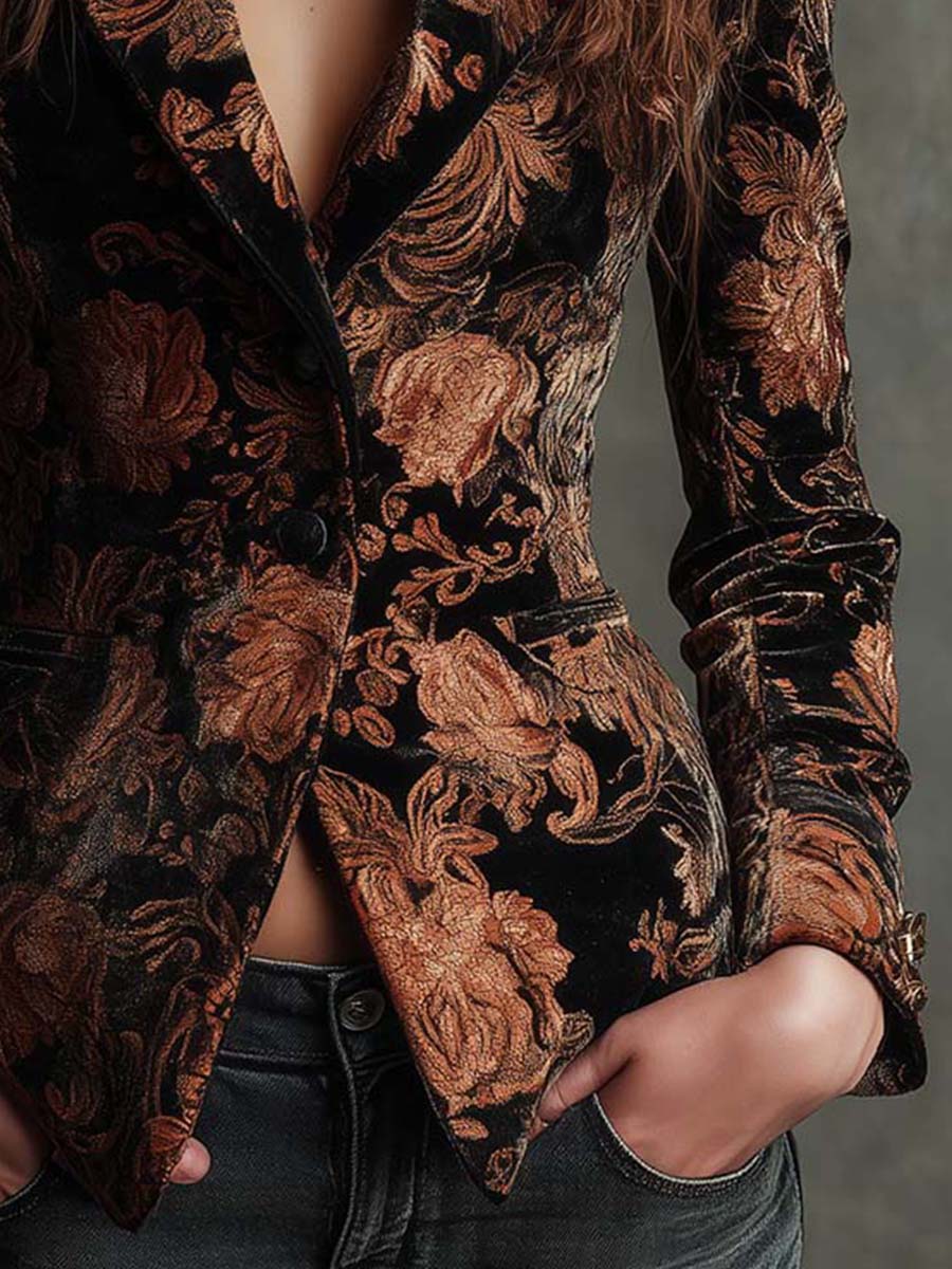 Sophie™ Elegant Floral Tailored Blazer - Rosalie and Grace