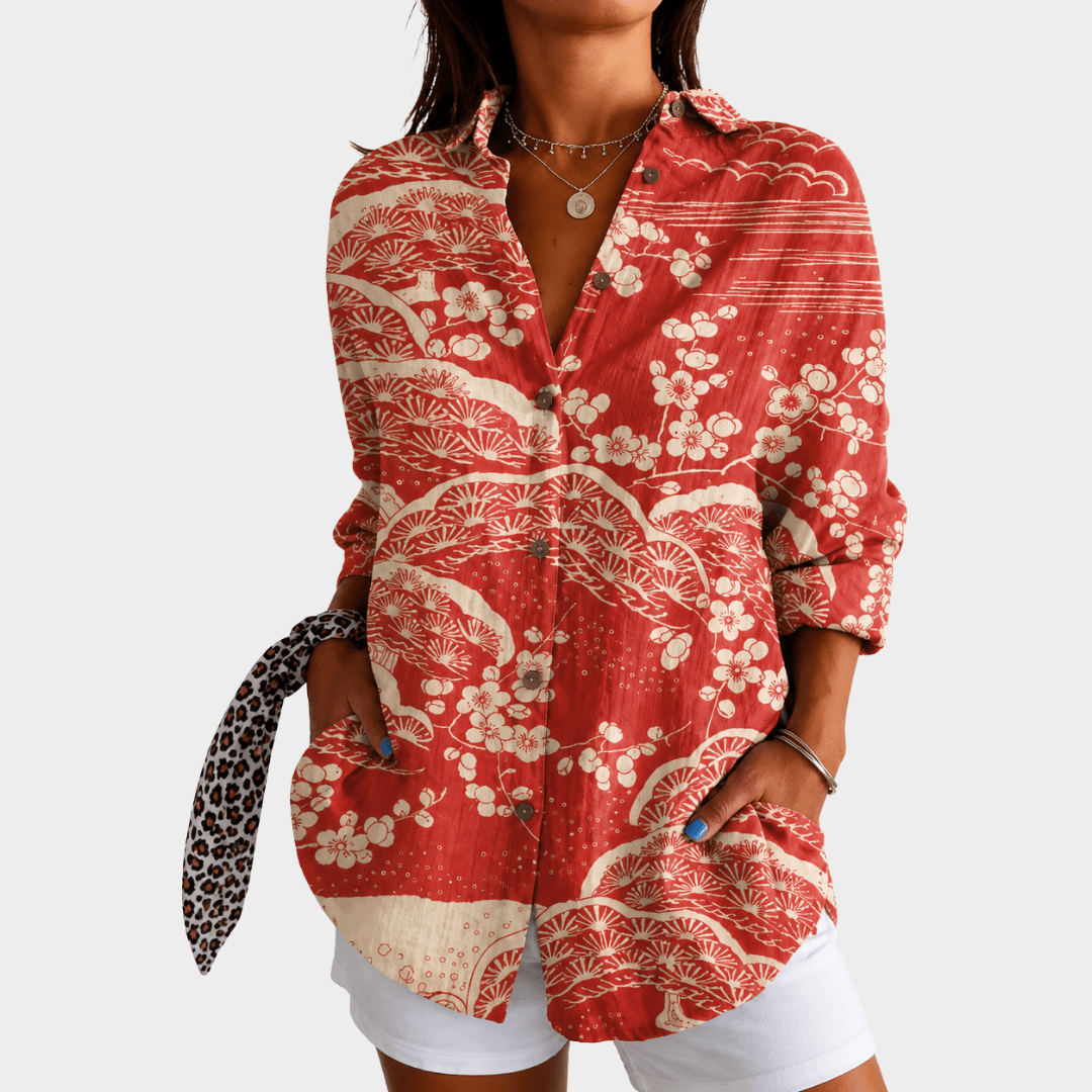 Sunset Blossom Coastal Shirt - Rosalie and Grace