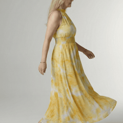 Sylin™ | Gathered Halter Midi Dress - Rosalie and Grace