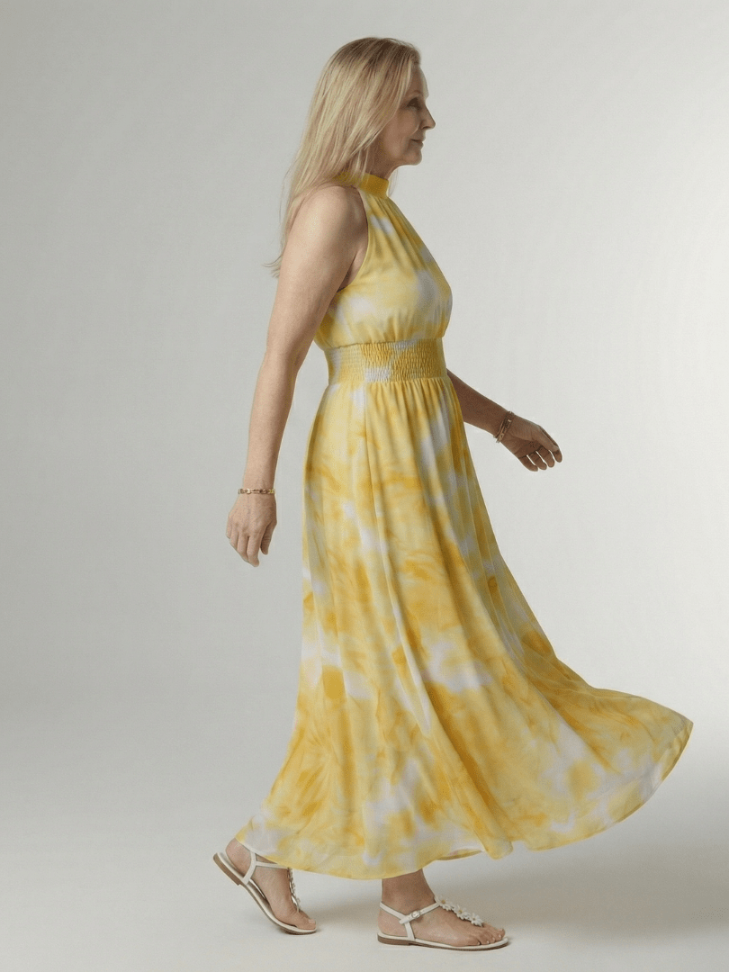 Sylin™ | Gathered Halter Midi Dress - Rosalie and Grace