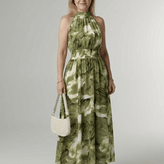 Sylin™ | Gathered Halter Midi Dress - Rosalie and Grace