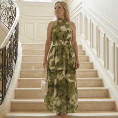 Sylin™ | Gathered Halter Midi Dress - Rosalie and Grace
