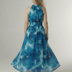 Sylin™ | Gathered Halter Midi Dress - Rosalie and Grace