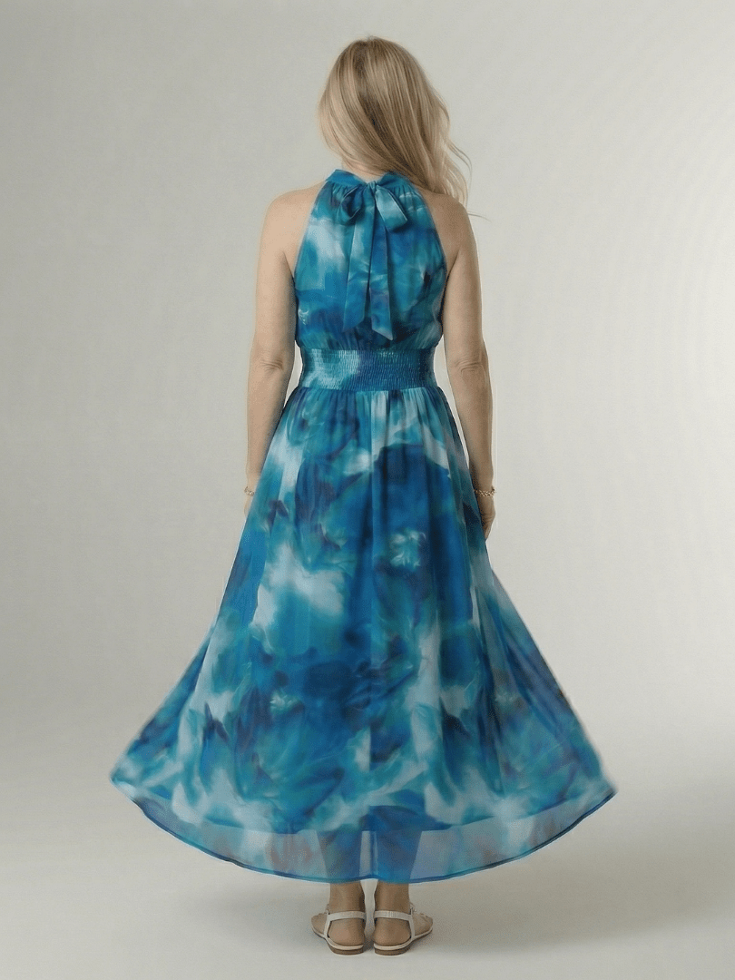 Sylin™ | Gathered Halter Midi Dress - Rosalie and Grace