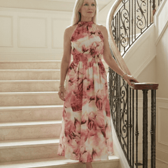 Sylin™ | Gathered Halter Midi Dress - Rosalie and Grace
