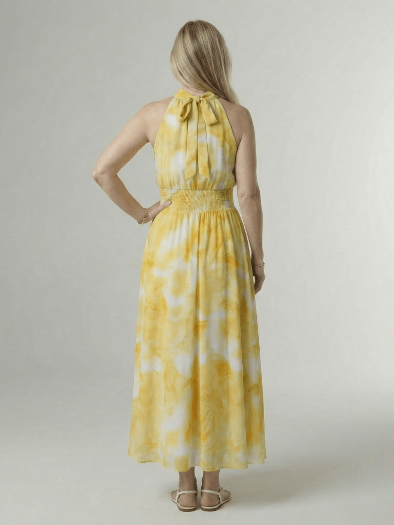 Sylin™ | Gathered Halter Midi Dress - Rosalie and Grace