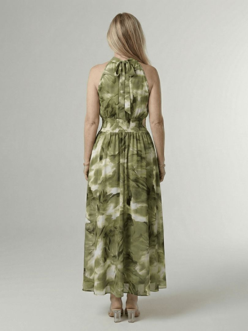 Sylin™ | Gathered Halter Midi Dress - Rosalie and Grace