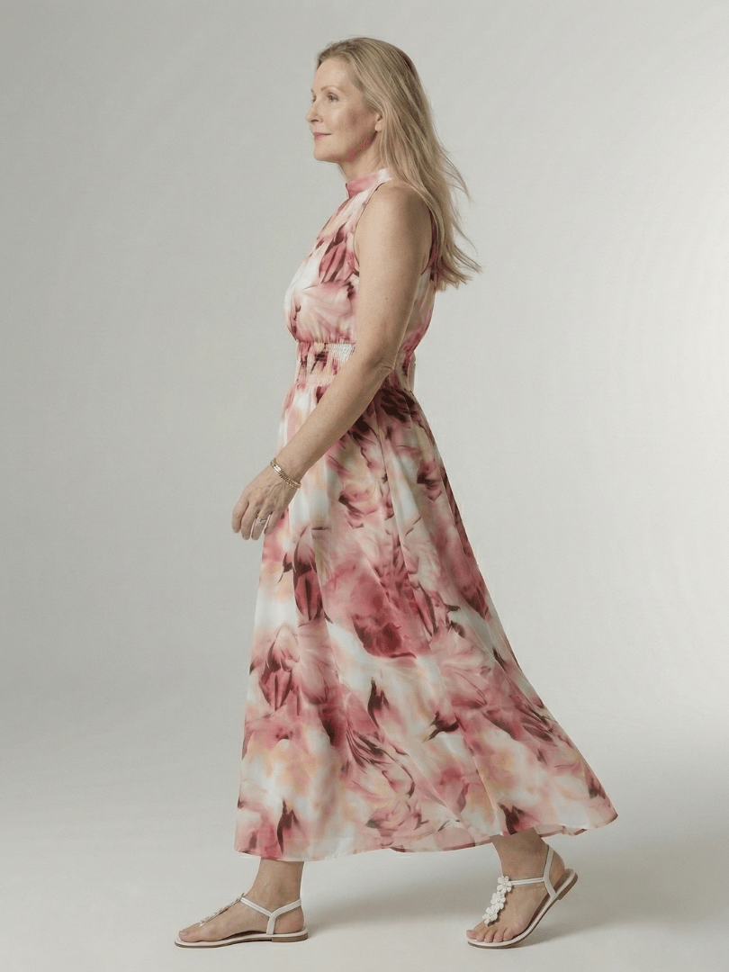 Sylin™ | Gathered Halter Midi Dress - Rosalie and Grace