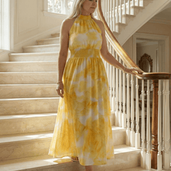 Sylin™ | Gathered Halter Midi Dress - Rosalie and Grace
