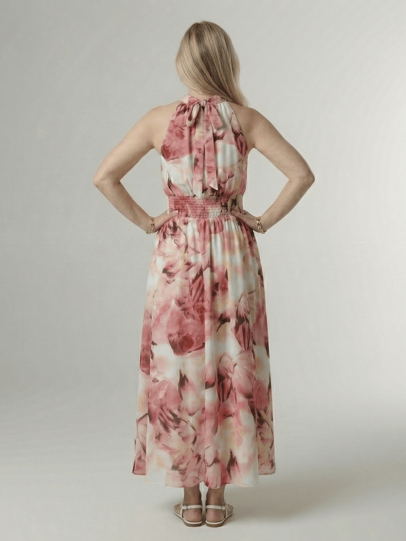 Sylin™ | Gathered Halter Midi Dress - Rosalie and Grace