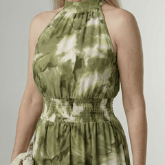 Sylin™ | Gathered Halter Midi Dress - Rosalie and Grace