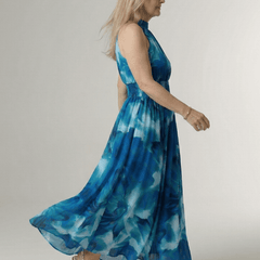 Sylin™ | Gathered Halter Midi Dress - Rosalie and Grace