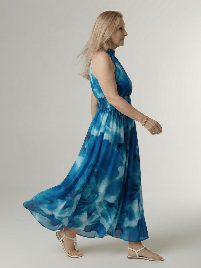 Sylin™ | Gathered Halter Midi Dress - Rosalie and Grace