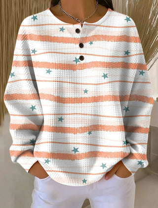 Tara | Sweater with Stripes and Star Pattern - Rosalie and Grace