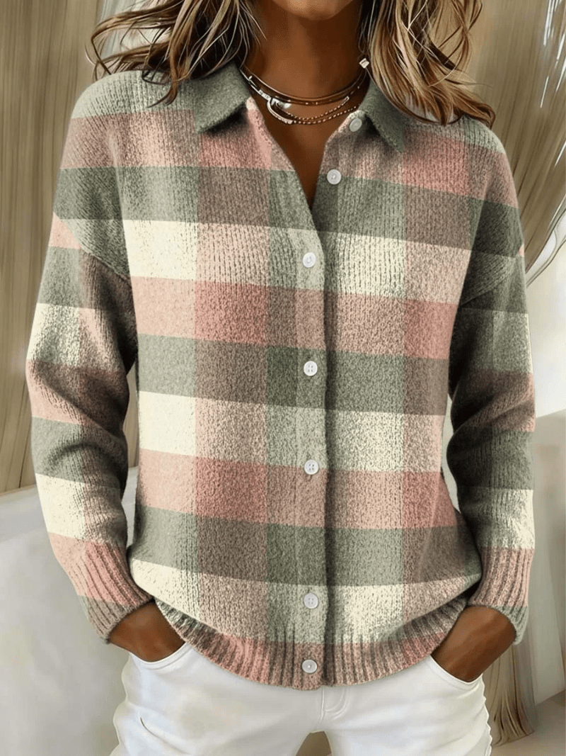 Tawney™ | Pastel Plaid Cardigan - Rosalie and Grace