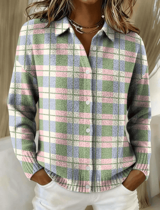 Tivanna™ | Pastel Plaid Button Cardigan - Rosalie and Grace