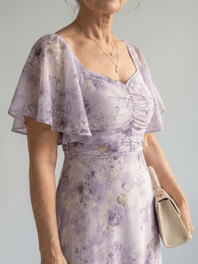Vaelis™ | Flutter Sleeve Midi Dress - Rosalie and Grace
