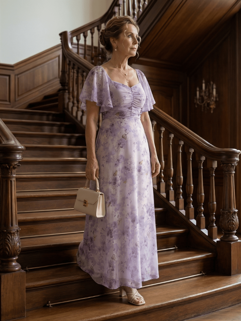 Vaelis™ | Flutter Sleeve Midi Dress - Rosalie and Grace