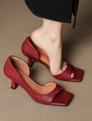 Valenti Leather Heels - Rosalie and Grace