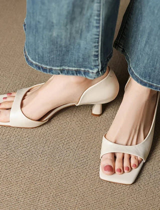 Valenti Leather Heels - Rosalie and Grace