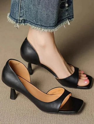 Valenti Leather Heels - Rosalie and Grace