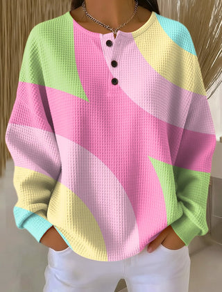 Vera | Sweater with Abstract Geometric Pattern - Rosalie and Grace