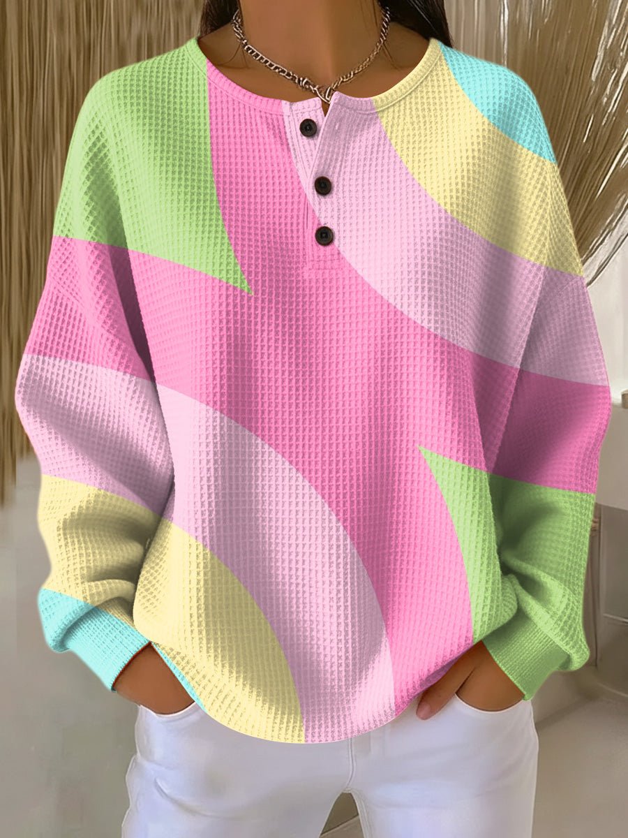 Vera | Sweater with Abstract Geometric Pattern - Rosalie and Grace