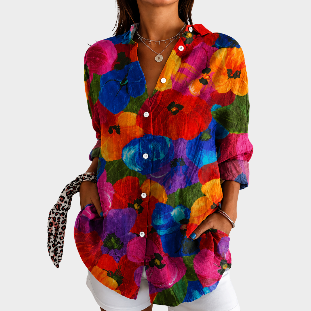 Vibrant Garden Bloom Blouse - Rosalie and Grace