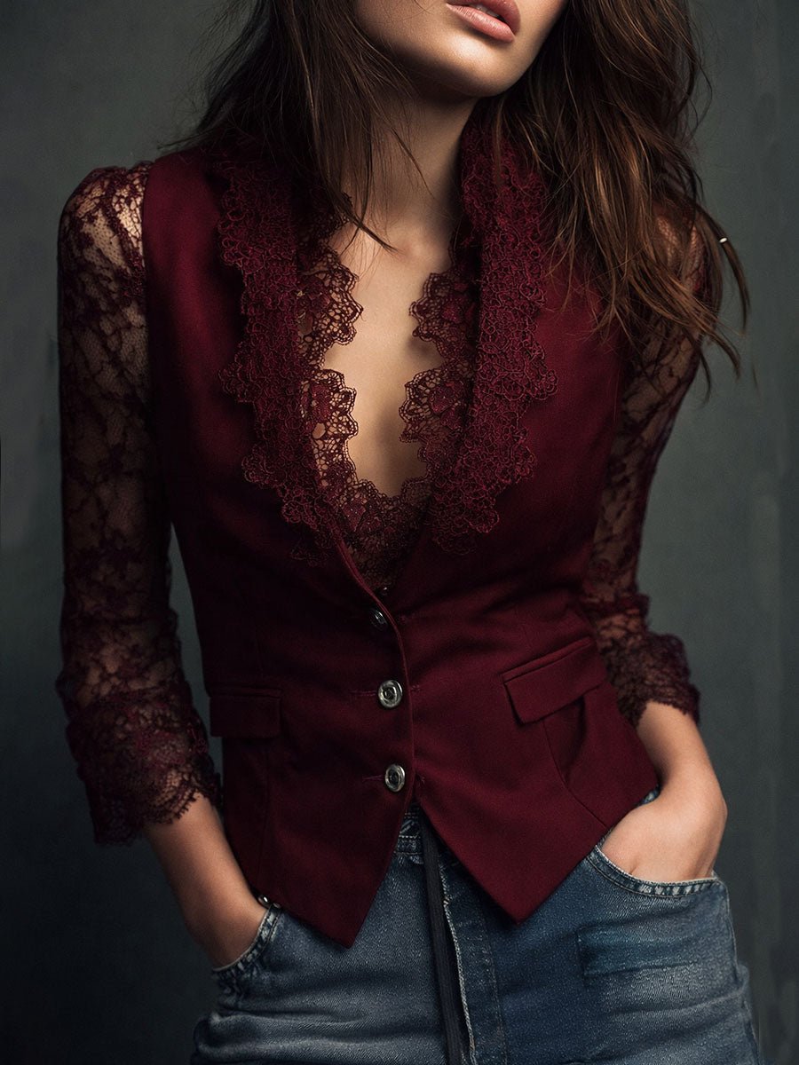 Victoria™ Elegant Lace Blouse - Rosalie and Grace