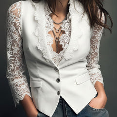 Victoria™ Elegant Lace Blouse - Rosalie and Grace