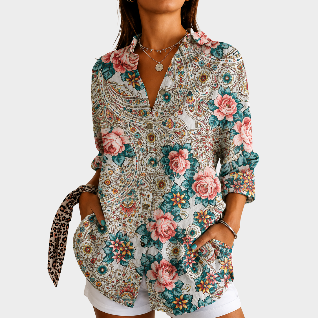 Vintage Rose Paisley Blouse - Rosalie and Grace