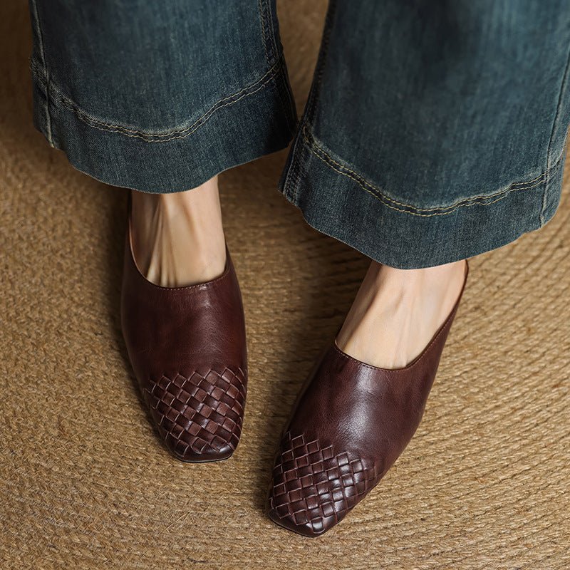 Viola Geniune Leather Mules - Rosalie and Grace