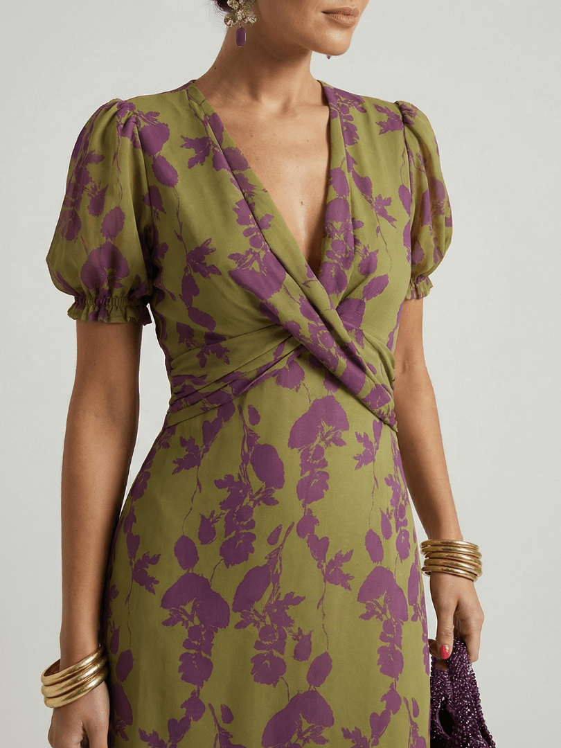 Virel™ | Relaxed Floral Midi Dress - Rosalie and Grace