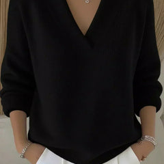 Vivelle™ | Relaxed V-Neck Sweater - Rosalie and Grace