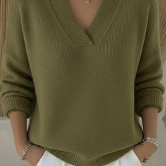 Vivelle™ | Relaxed V-Neck Sweater - Rosalie and Grace