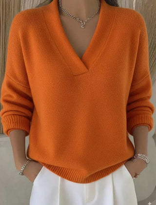 Vivelle™ | Relaxed V-Neck Sweater - Rosalie and Grace